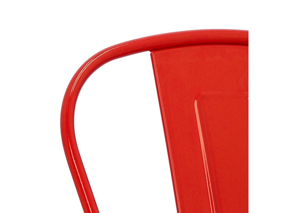 Krzesło Paris Wood czerwone sosna szczot - d2design